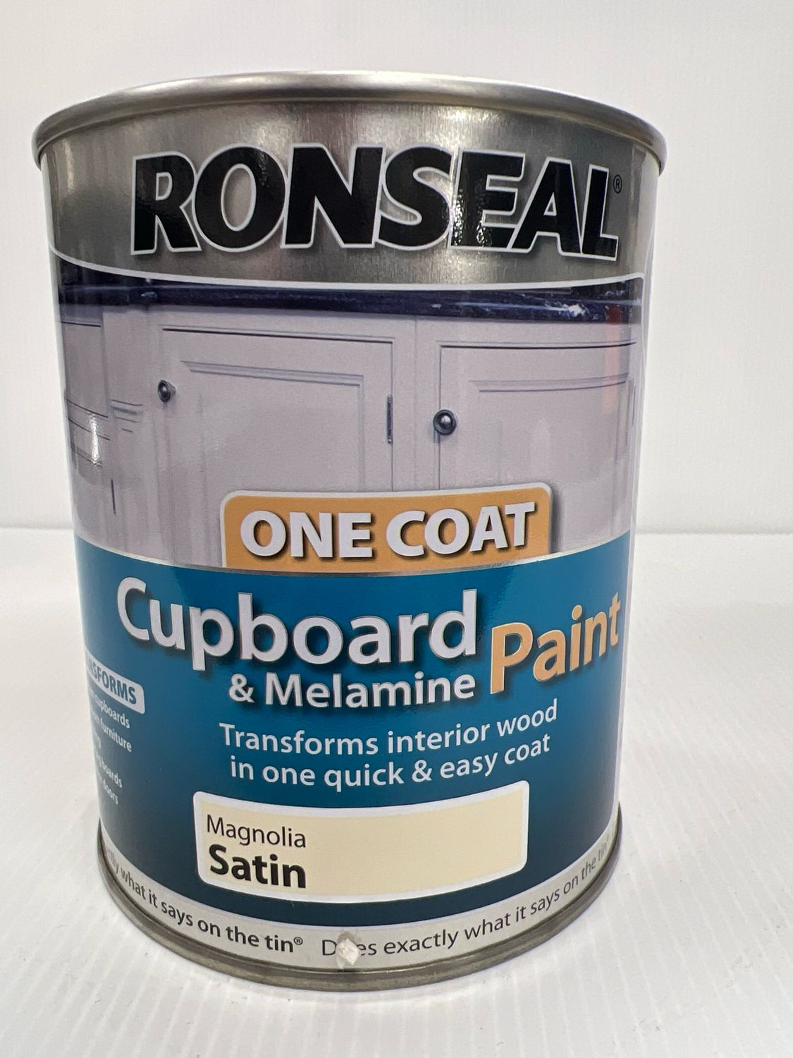 RONSEAL ONE COAT CUPBOARD PAINT MAGNOLIA SATIN 750ML