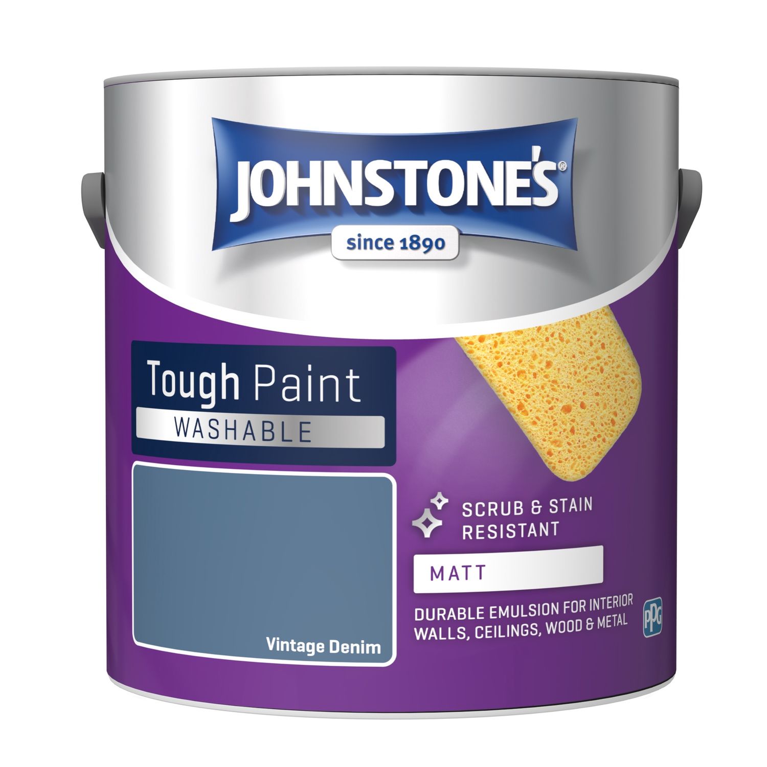 JOHNSTONES WASHABLE MATT VINTAGE DENIM 2.5LT