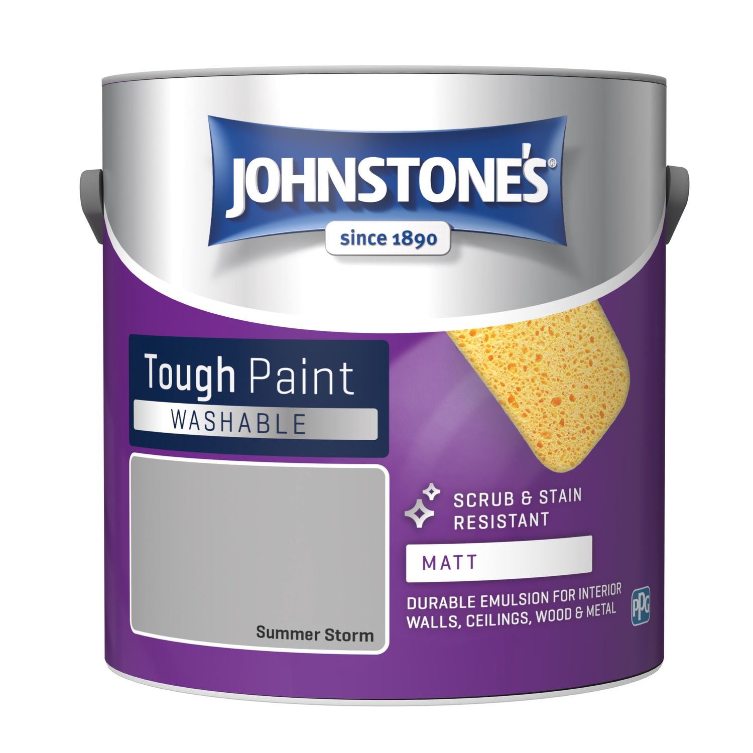 JOHNSTONES WASHABLE MATT SUMMER STORM 2.5LT
