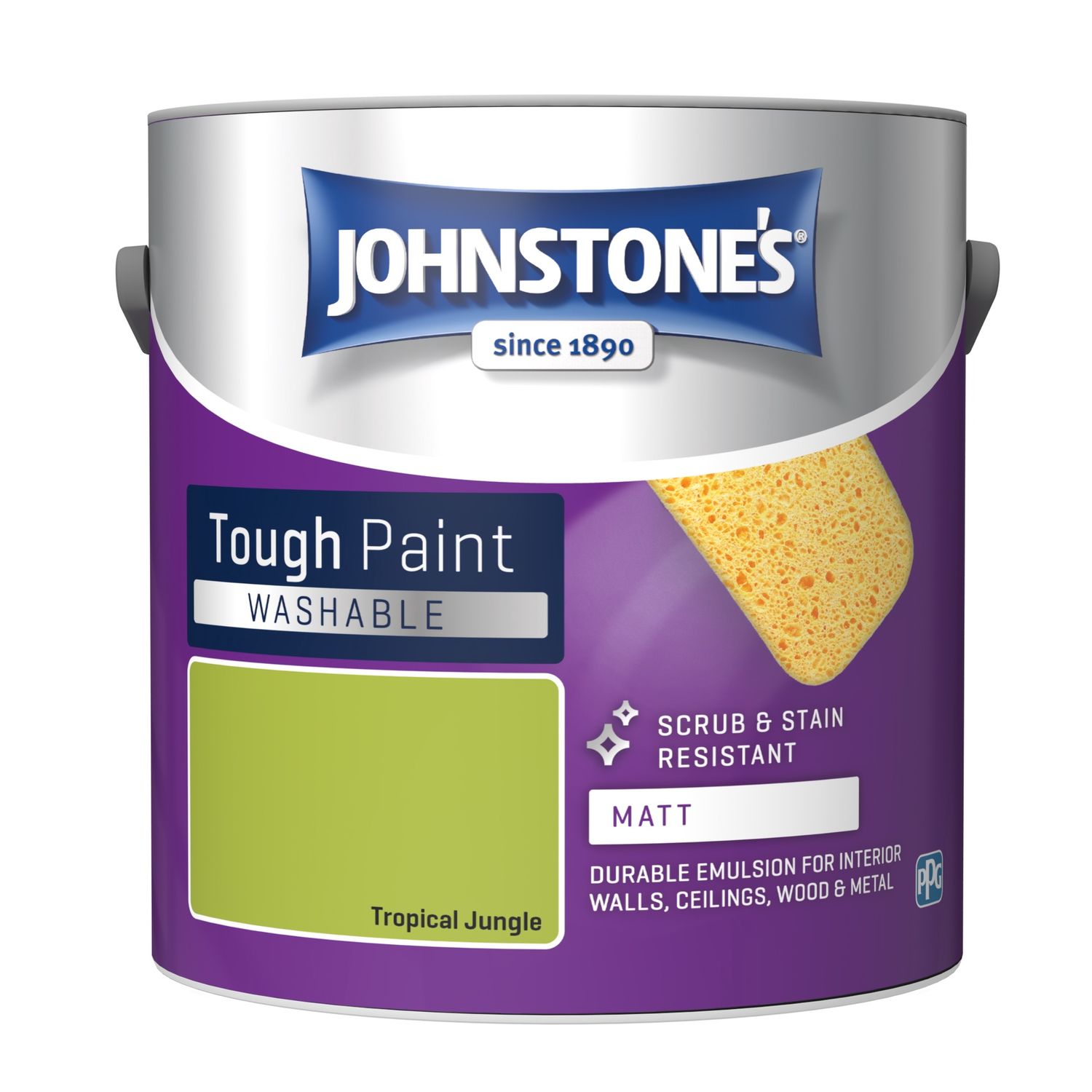 JOHNSTONES WASHABLE MATT TROPICAL JUNGLE 2.5LT