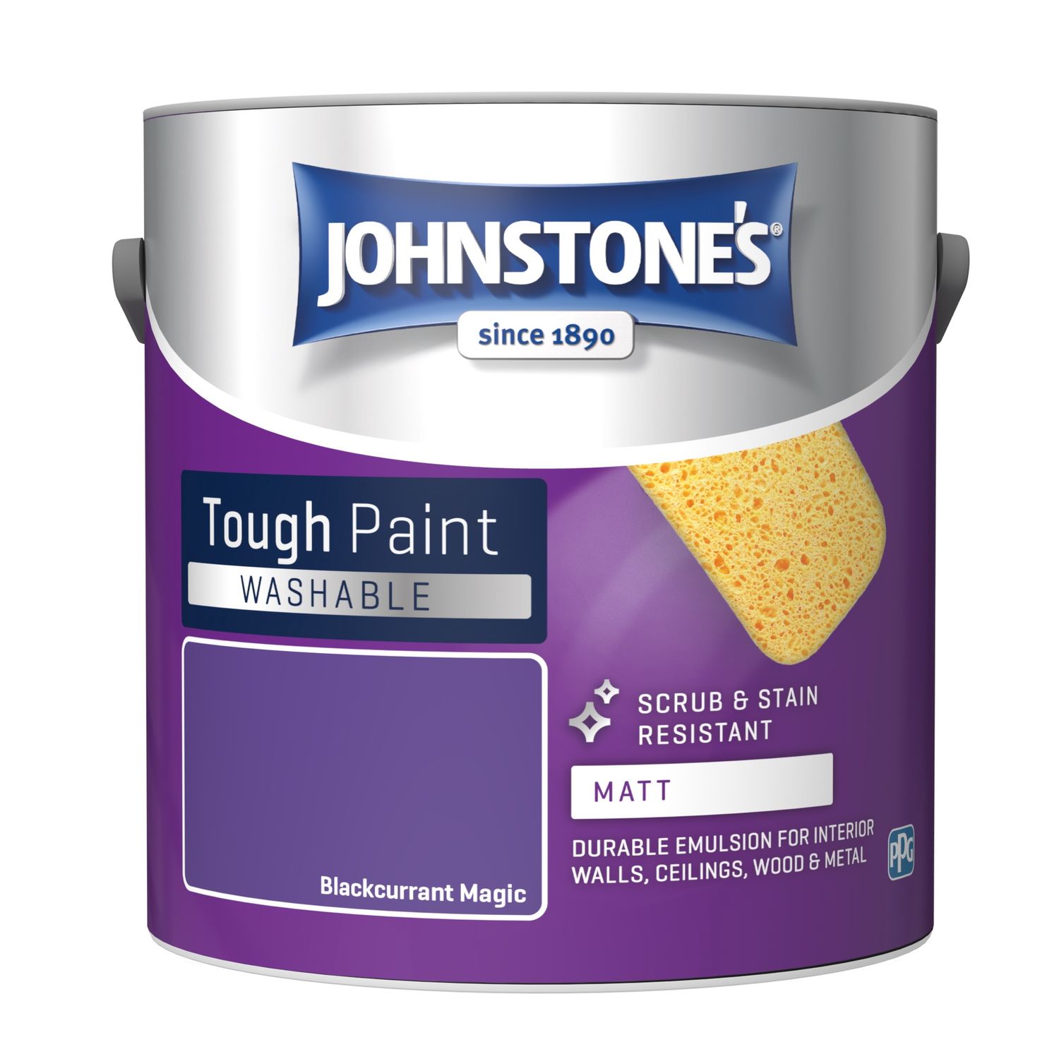 JOHNSTONES WASHABLE MATT BLACKCURRANT MAGIC 2.5LT