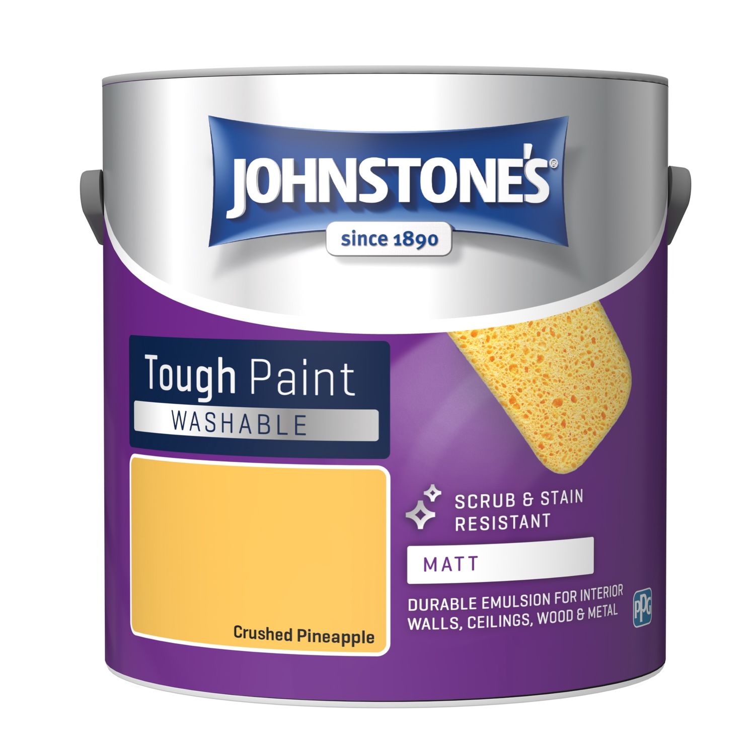 JOHNSTONES WASHABLE MATT CRUSHED PINEAPPLE 2.5LT