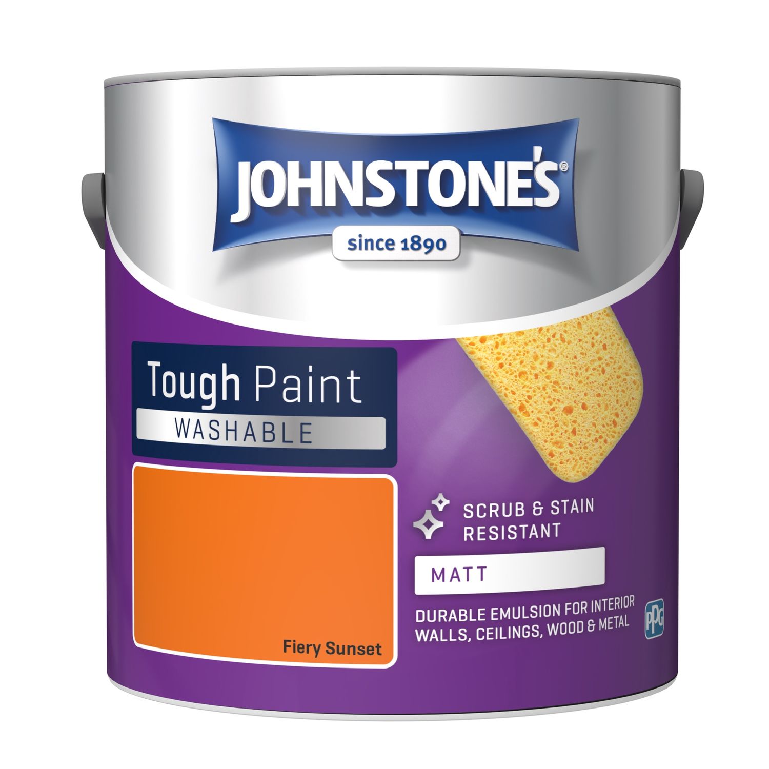 JOHNSTONES WASHABLE MATT FIERY SUNSET 2.5LT