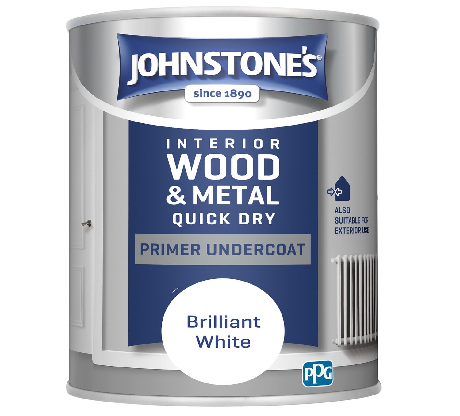 JOHNSTONES  QUICK DRY PRIMER UNDERCOAT 750ML