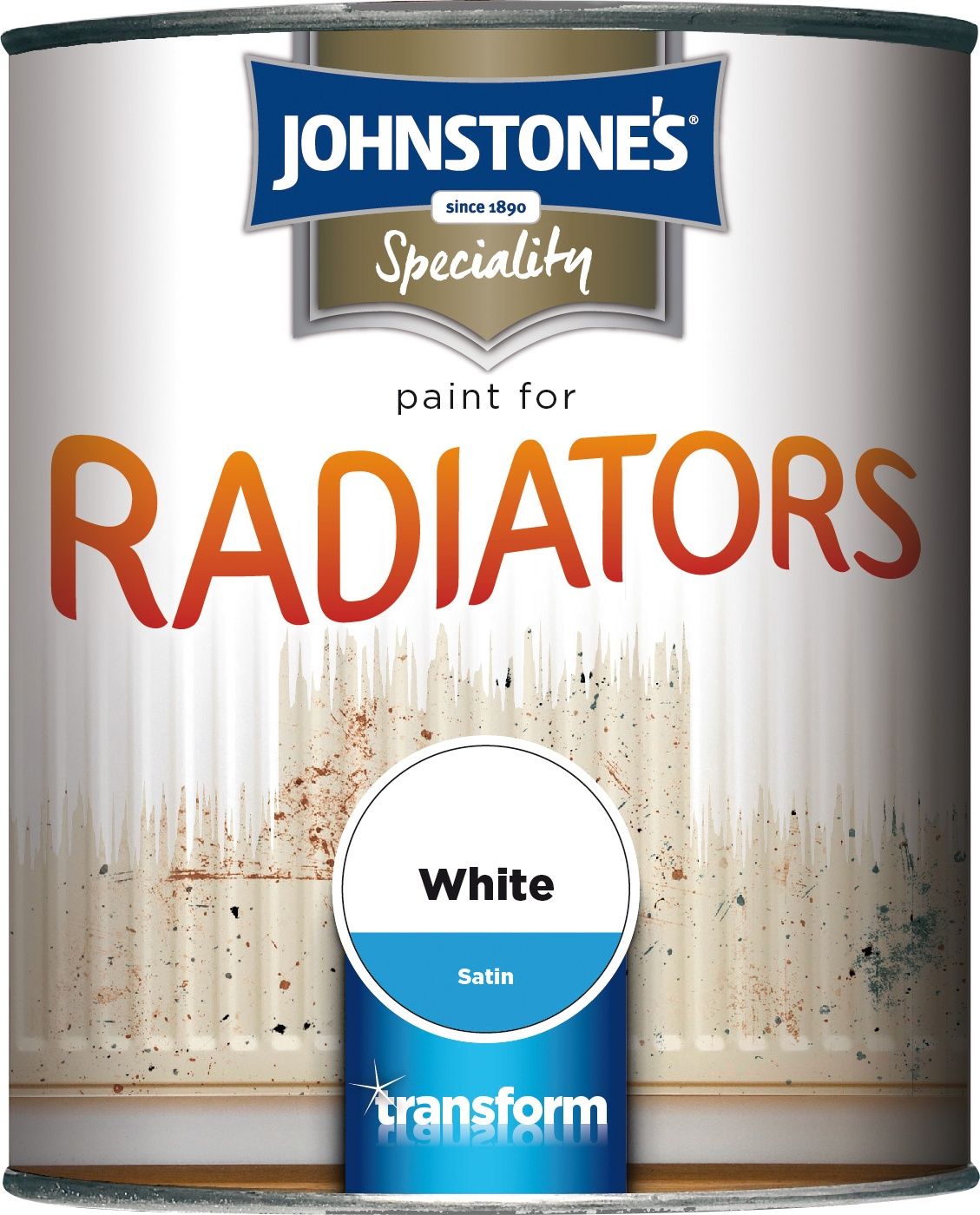 JOHNSTONES  RADIATOR PAINT WHITE SATIN 750ML