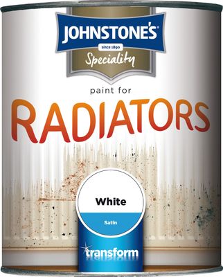 JOHNSTONES  RADIATOR PAINT WHITE SATIN 750ML