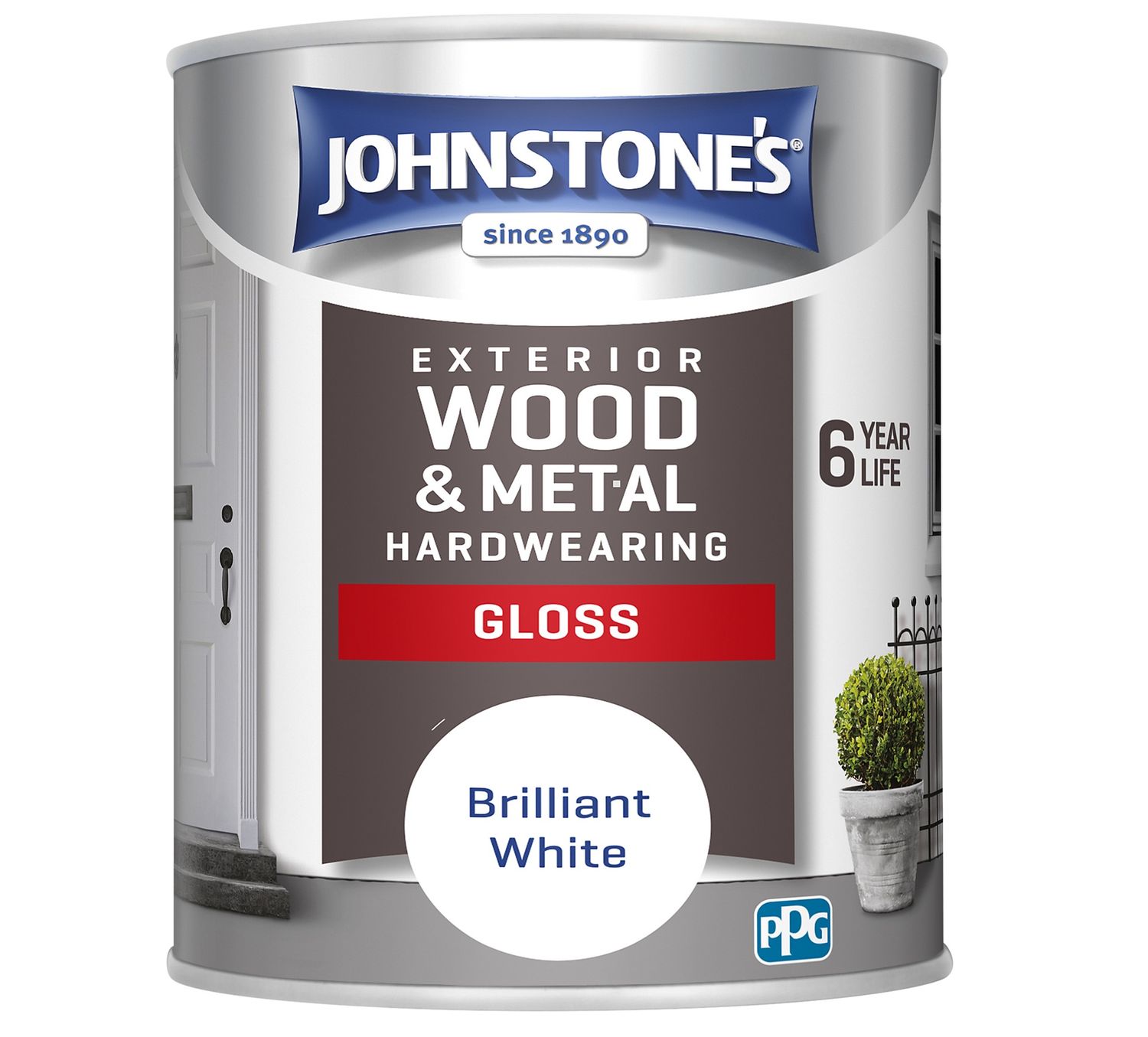 JOHNSTONES EXTERIOR GLOSS PURE BRILLIANT WHITE 750ML