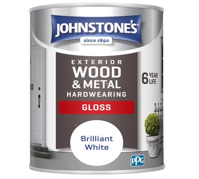 JOHNSTONES EXTERIOR GLOSS PURE BRILLIANT WHITE 750ML