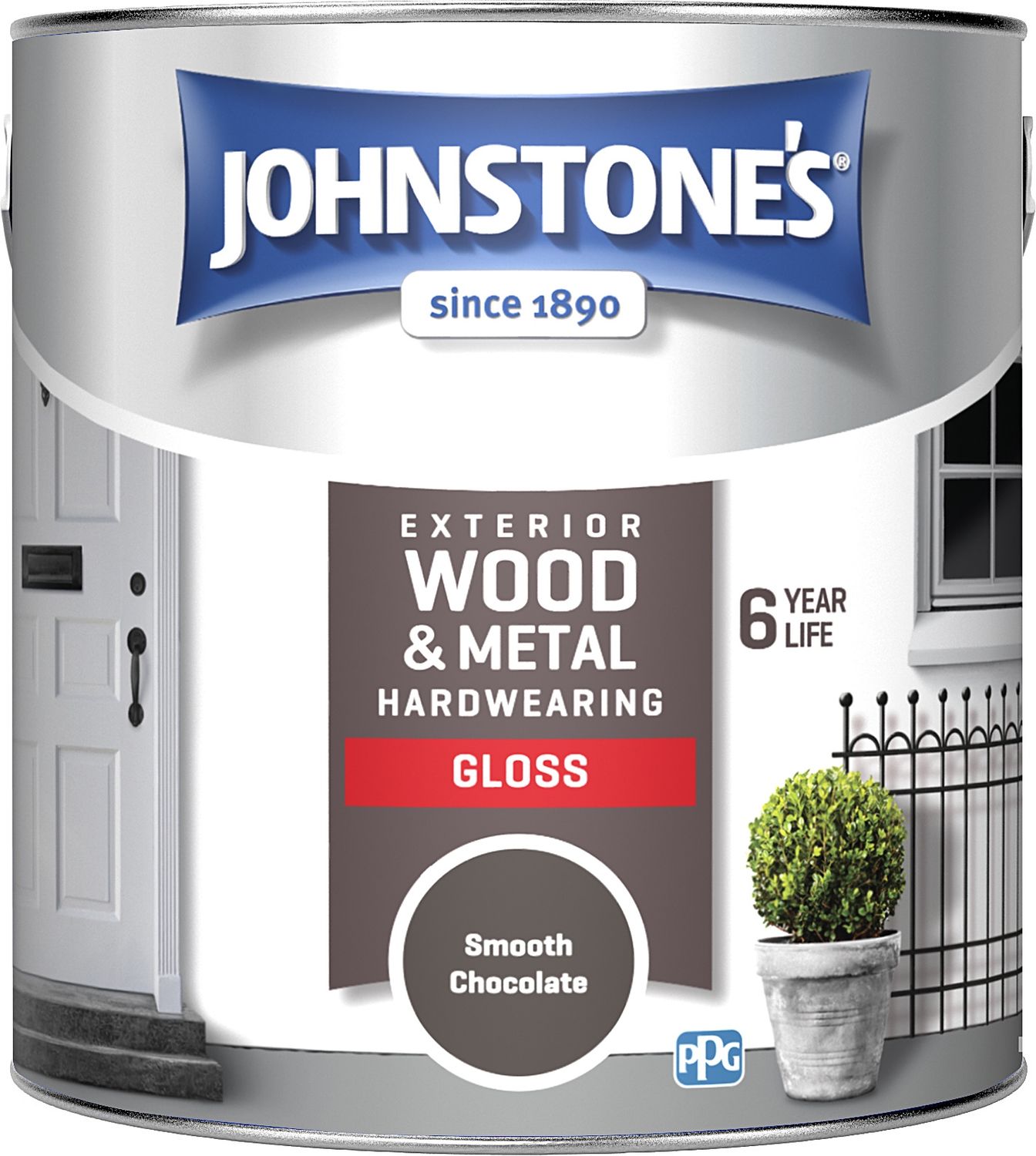 JOHNSTONES EXTERIOR GLOSS CHOCOLATE 2.5LT
