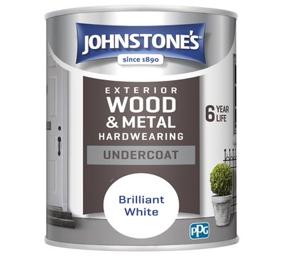 JOHNSTONES EXTERIOR UNDERCOAT PURE BRILLIANT WHITE 750ML