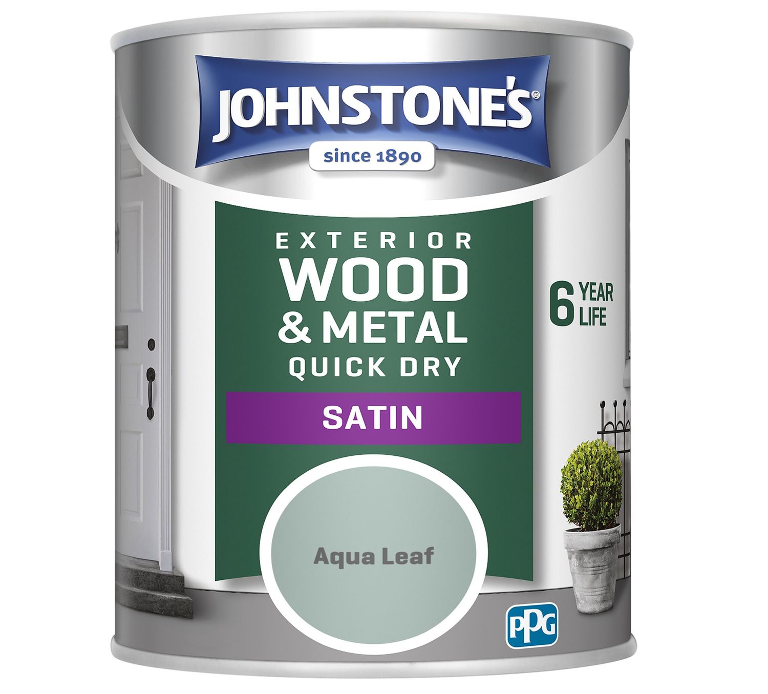 JOHNSTONES  EXTERIOR SATIN AQUA LEAF 750ML