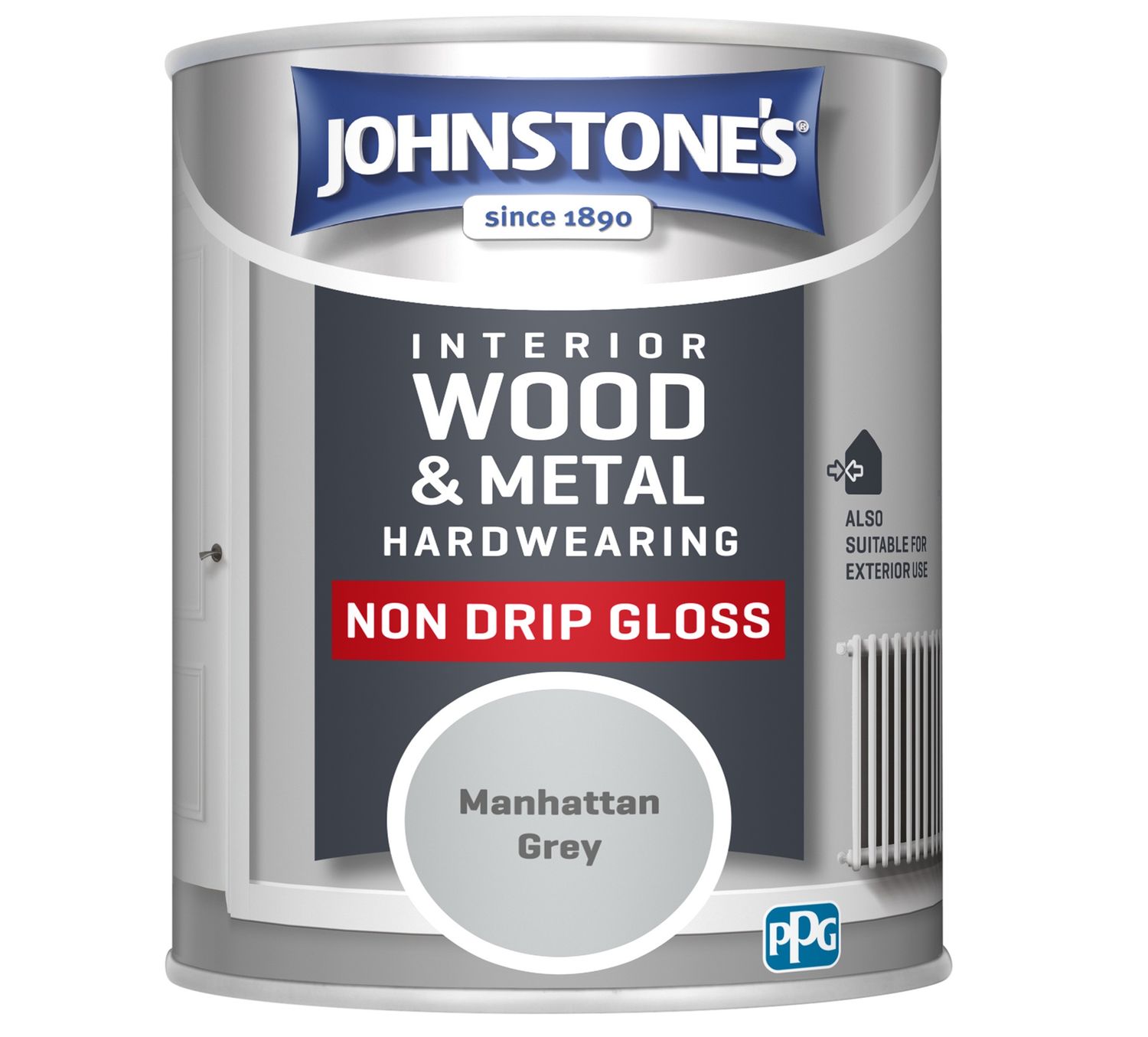 JOHNSTONES NON DRIP GLOSS MANHATTAN GREY 750ML