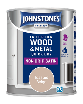 JOHNSTONES  QUICK DRY SATIN TOASTED BEIGE 750ML