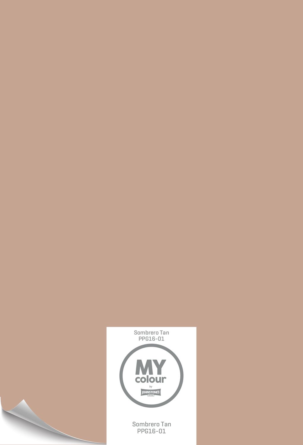 My colour peel and stick tester sombrero tan