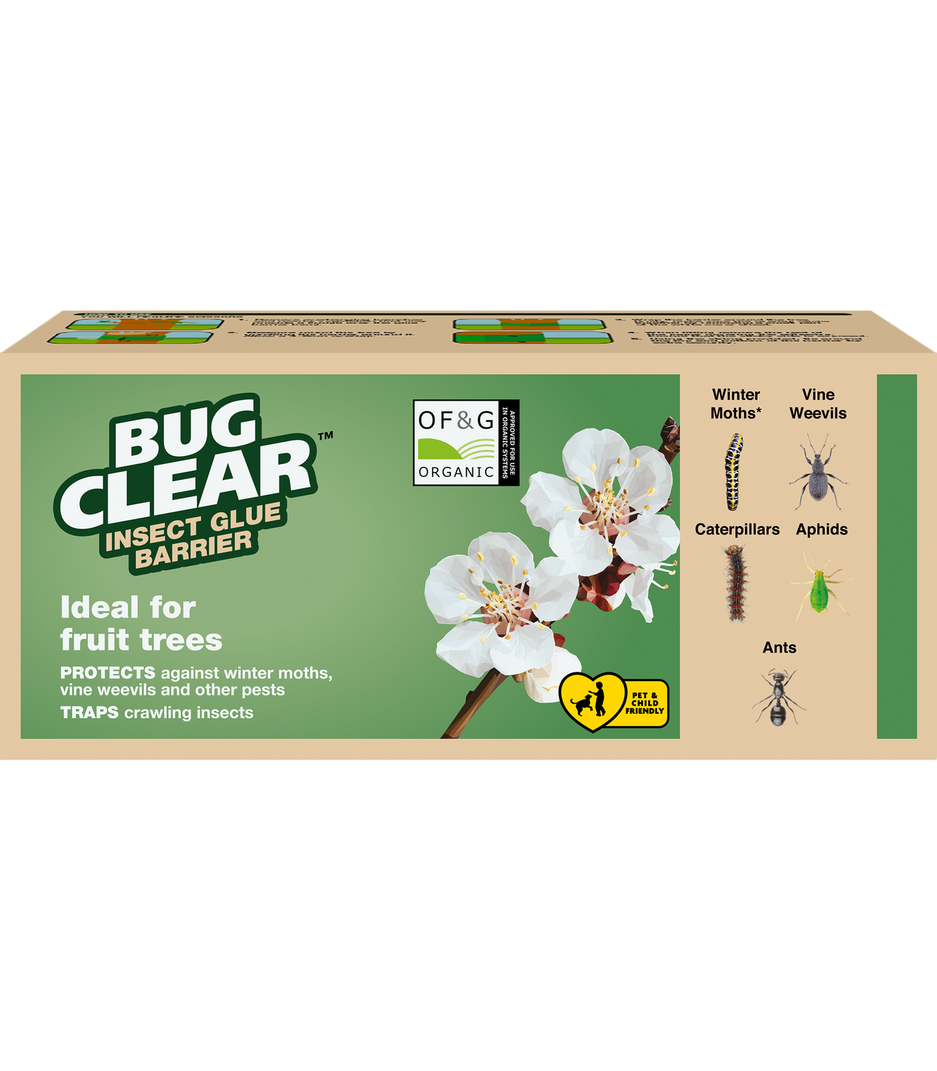 Bug clear insect glue barrier