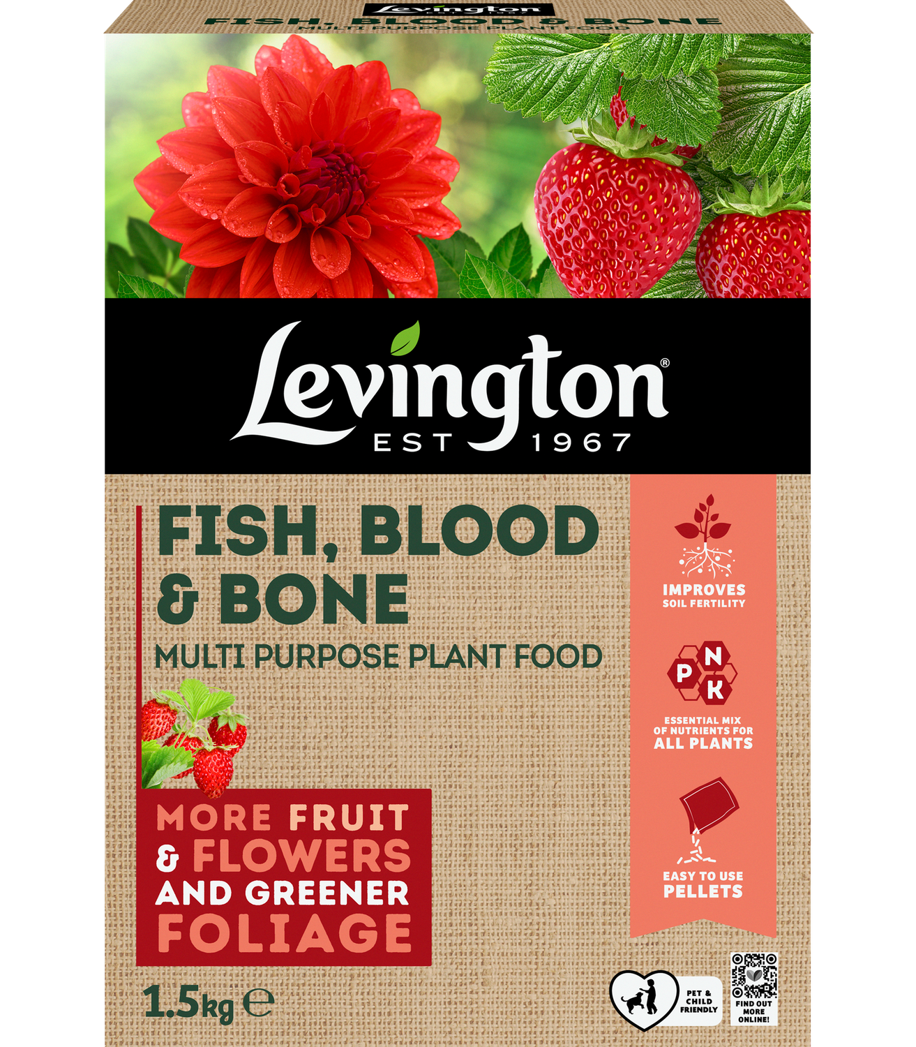 LEVINGTONS FISH, BLOOD &amp; BONE 1.5KG
