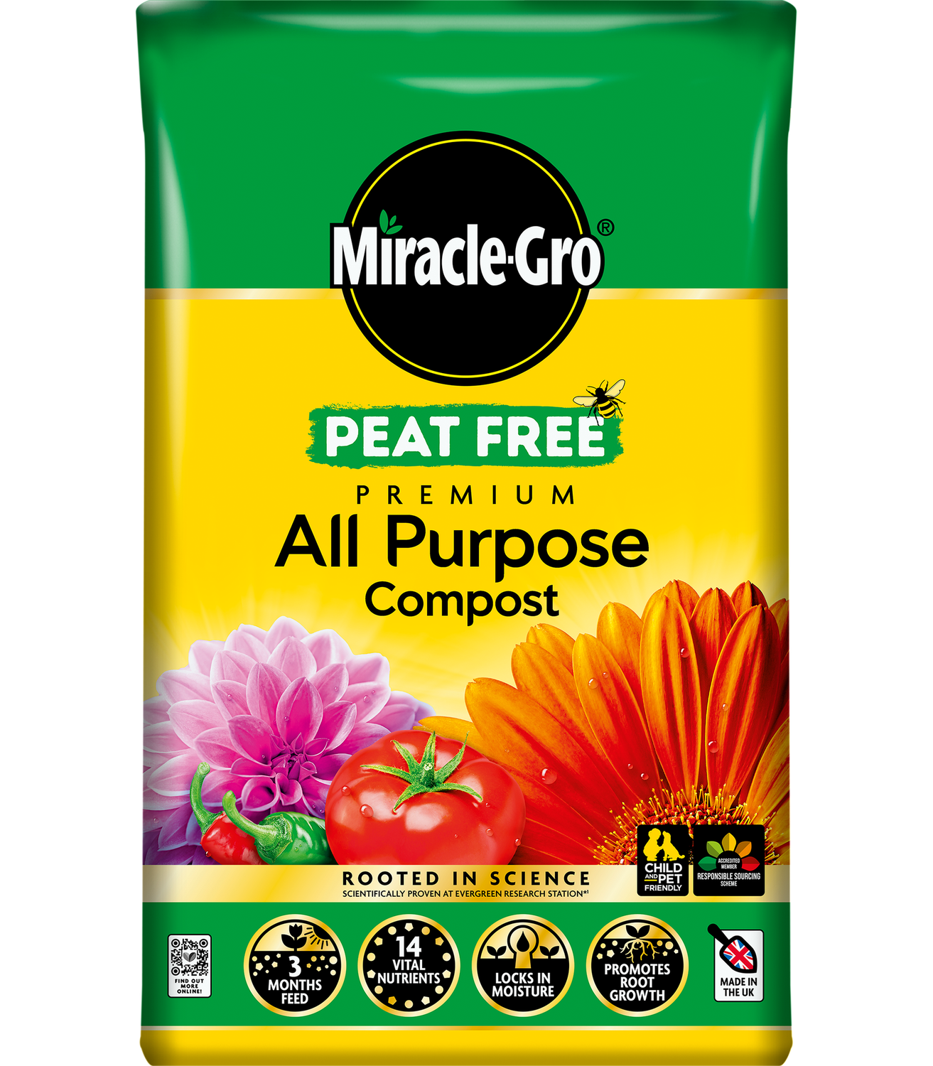 Miracle Gro Peat Free Compost 40L