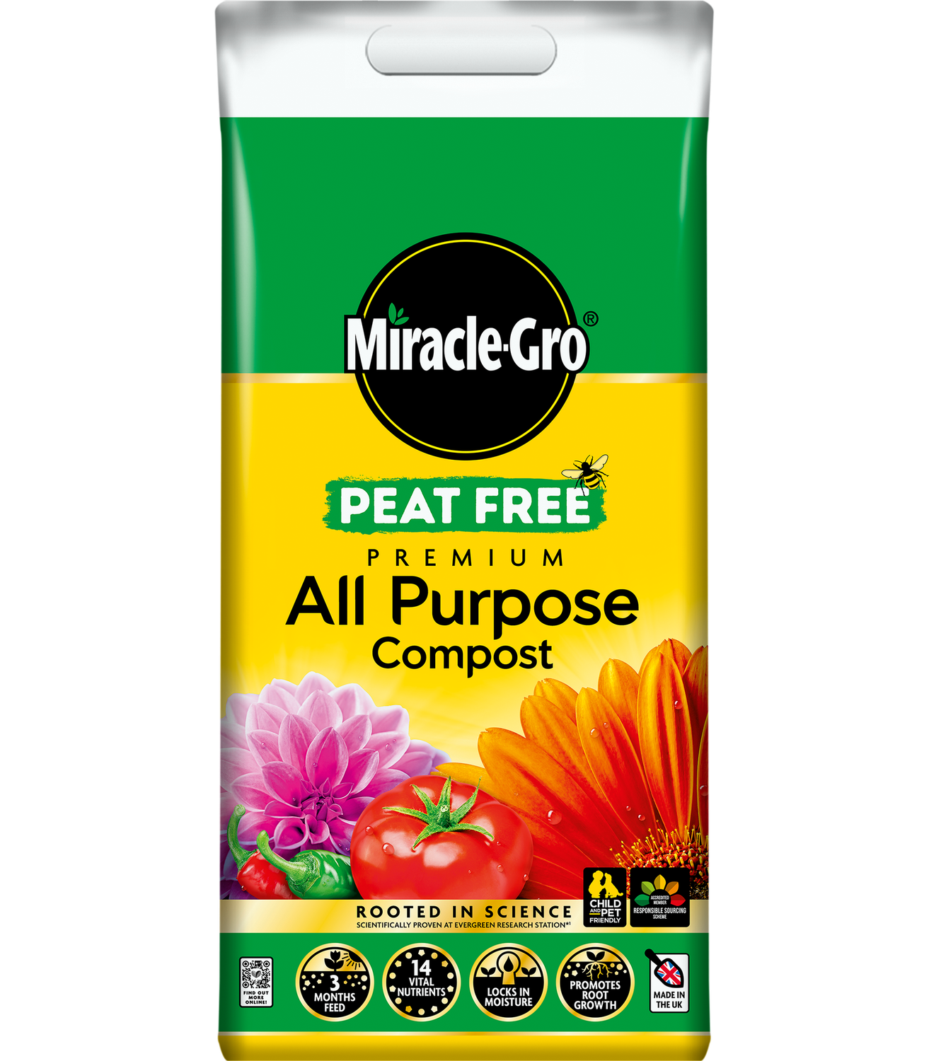 MIRACLE GRO ALL PURPOSE PEAT FREE COMPOST