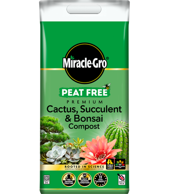 MIRACLE GRO PEAT FREE CACTUS SUCCULENT AND BONSAI