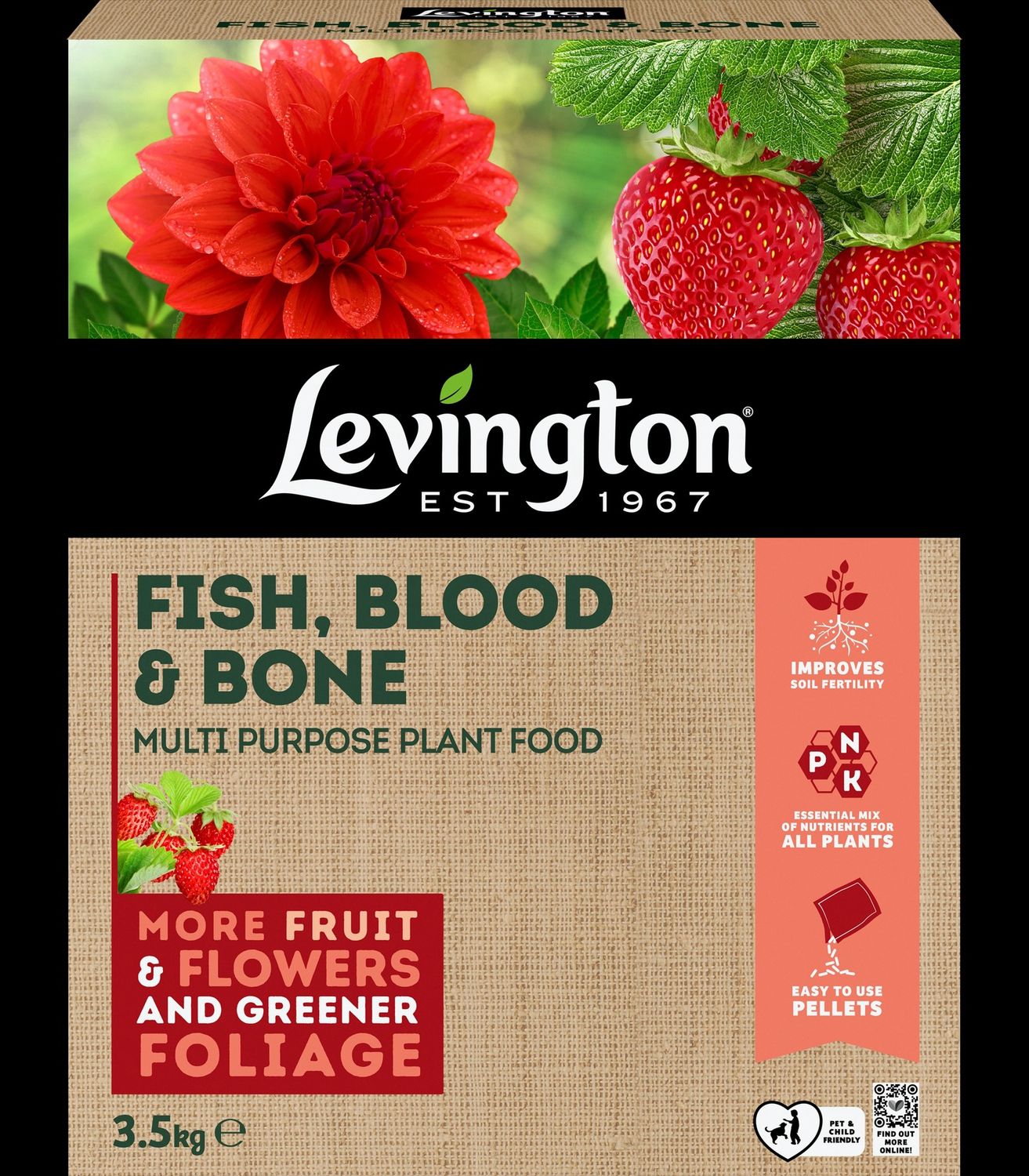LEVINGTONS FISH, BLOOD &amp; BONE 3.5KG