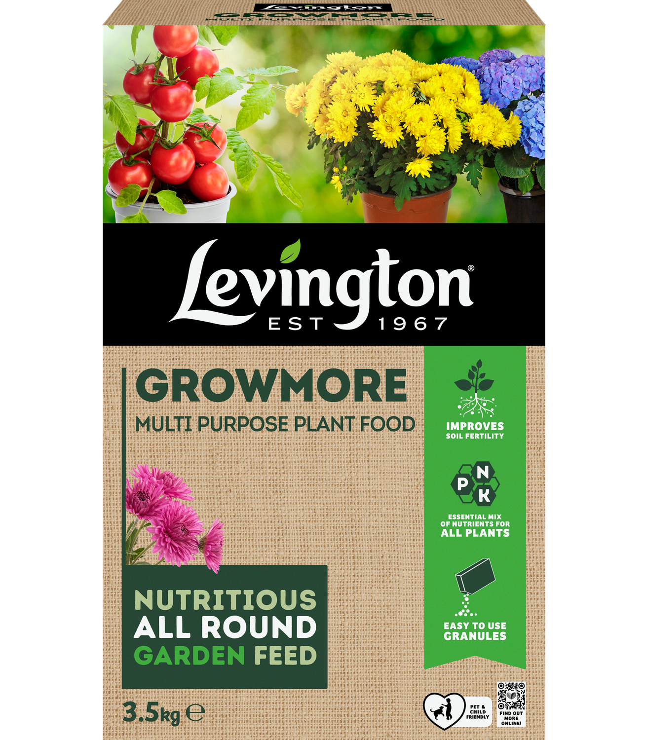 LEVINGTONS GROWMORE 3.5KG