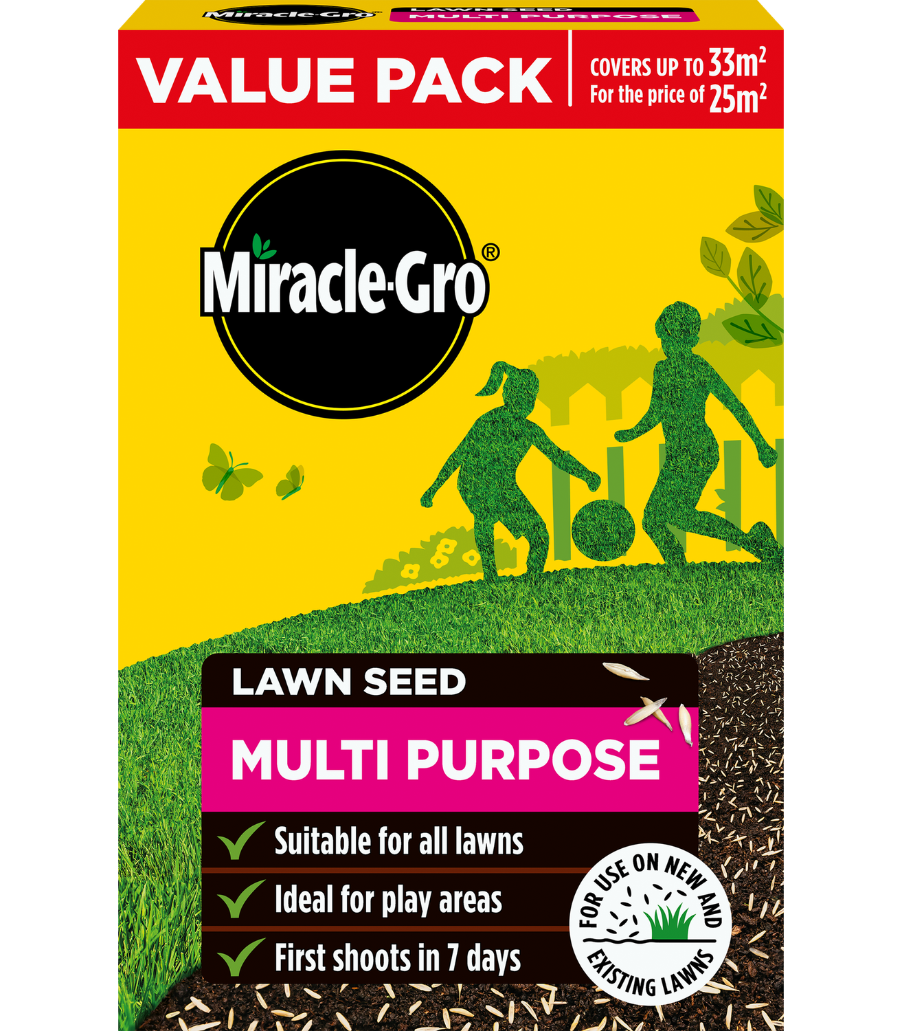 Multi Purpose lawn seed 33m Miracle Gro