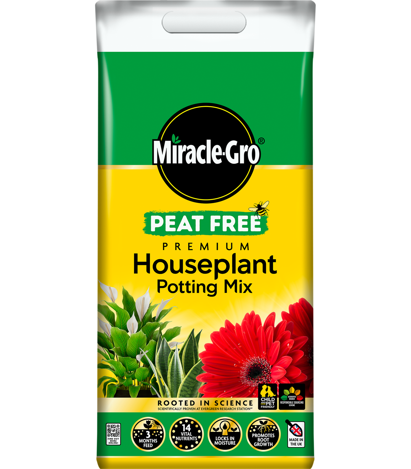 MIRACLE GROW HOUSEPLANT POTTING MIX COMPOST 10L