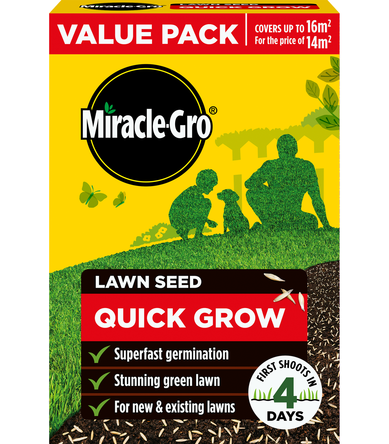 Quick Grow Lawn seed 16m Miracle Gro