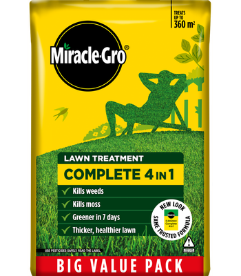 Miracle gro lawn treatment complete 4 in 1 360m (Bag)