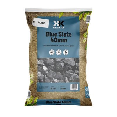 BLUE SLATE CHIPPINGS 40MM LARGE Gravel Kelkay