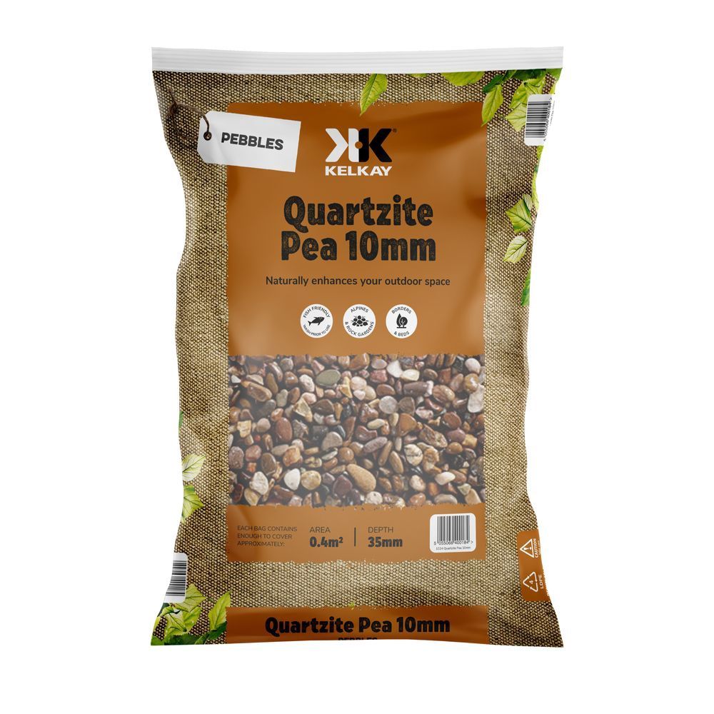 PREMIUM QUARTZITE PEA GRAVEL 10MM LARGE Kelkay