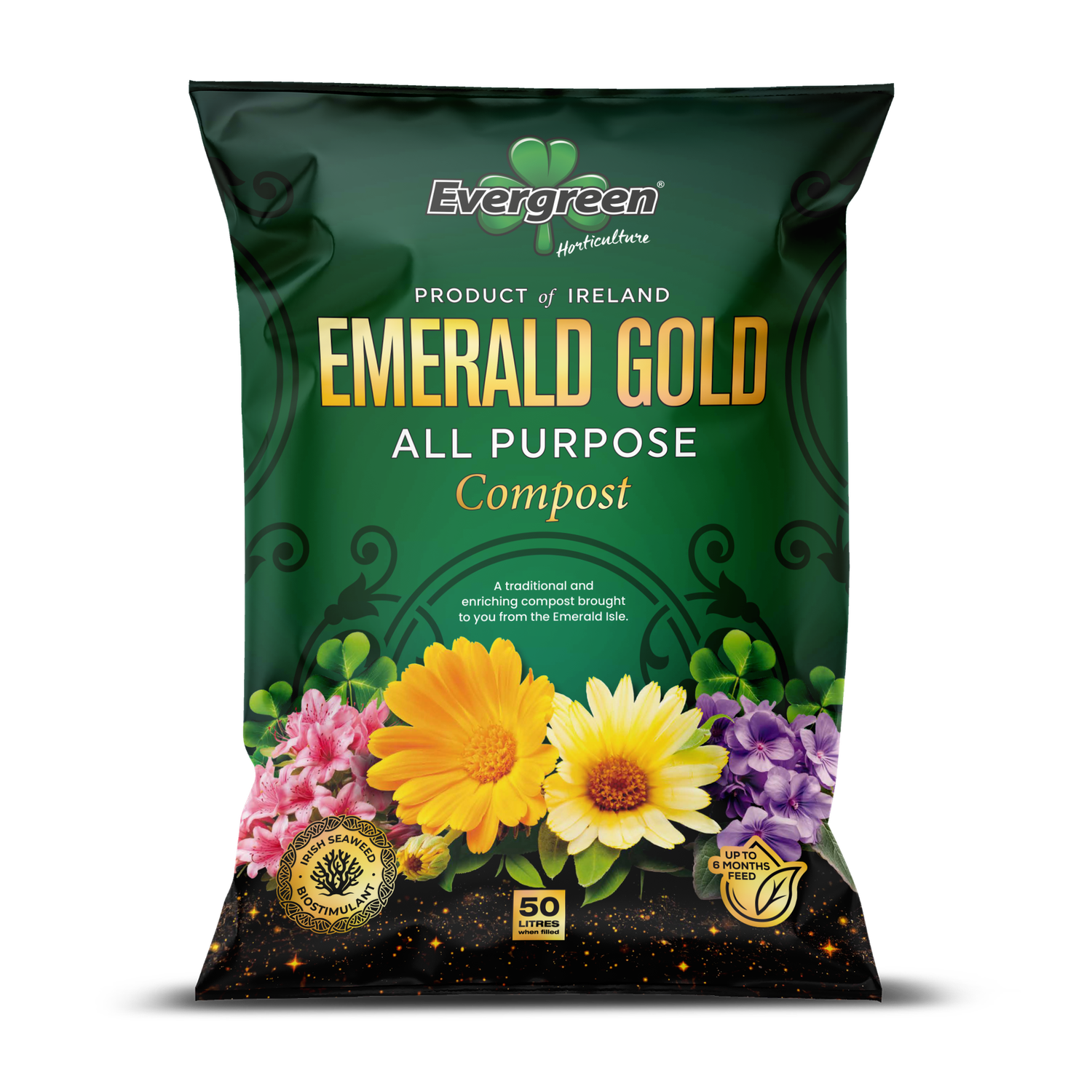EH EMERALD GOLD FULL PEAT COMPOST 50L - 6 MONTH FEED