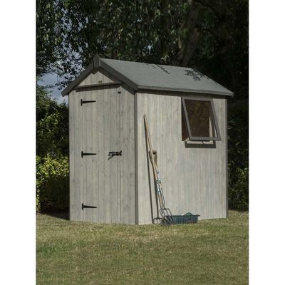 Heritage Shed 6 x 4 Grey washed with Dark grey Trim