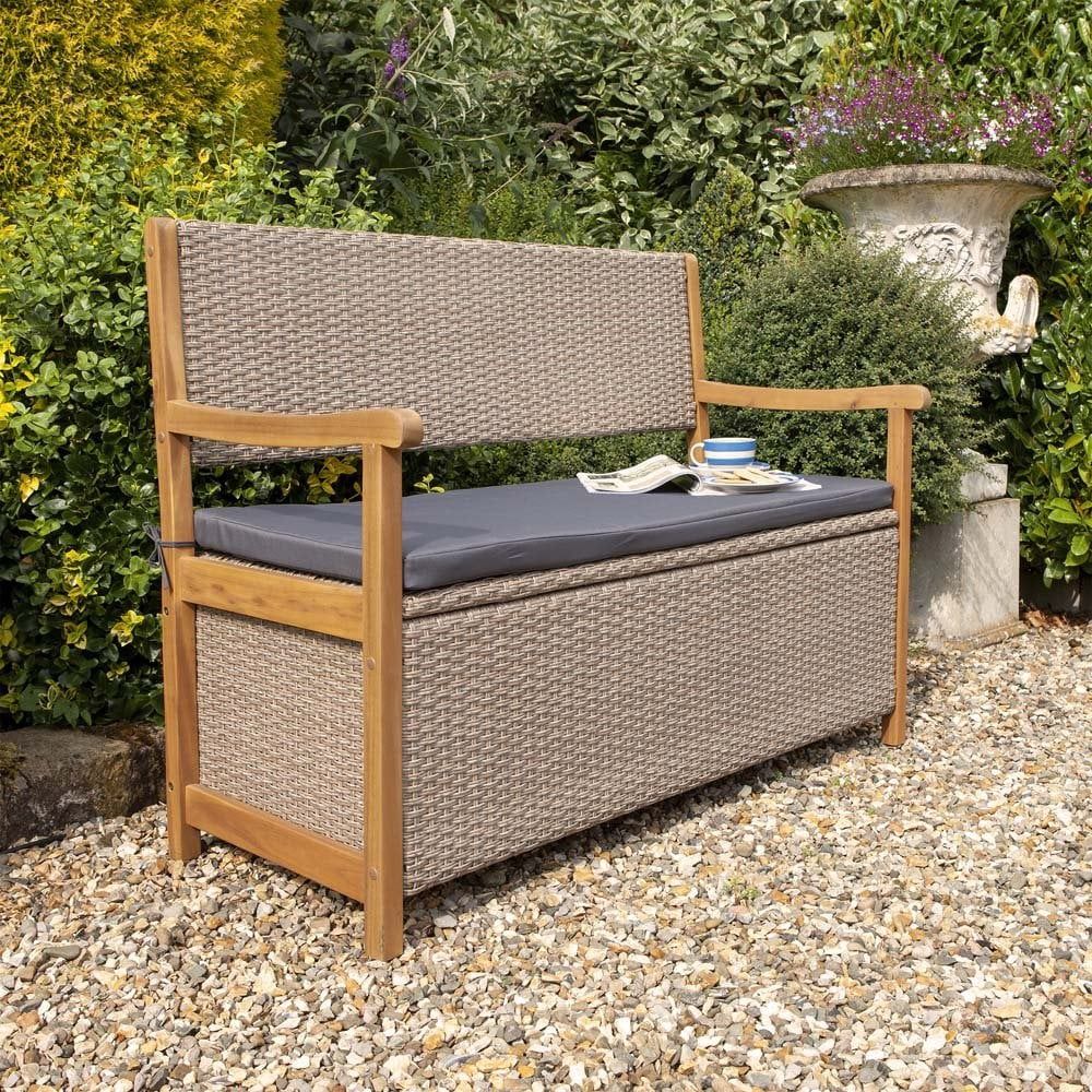 Alderley Rattan Storage Bench Natural