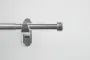 CURTAIN POLE BRUSHED STAINLESS STEEL STUD FINIAL 165-300CM