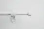 CURTAIN POLE MATT WHITE STUD FINIAL 165-300CM