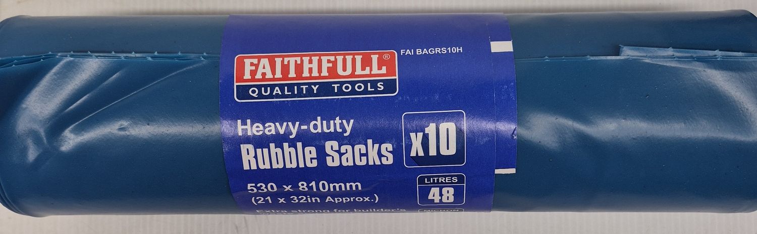 HEAVY-DUTY RUBBLE SACKS X 10