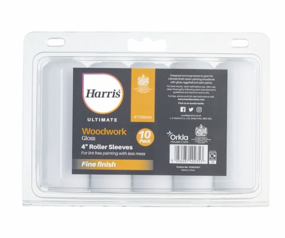 HARRIS 4" GLOSS ROLLER 10PK