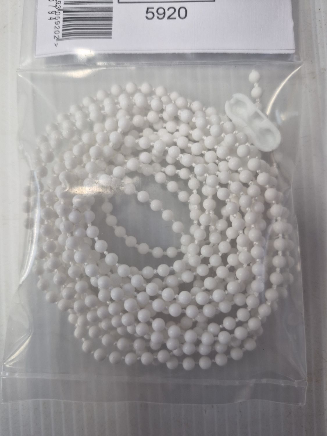 (x2.5M)WHITE CHAIN FOR VERTICAL BLINDS