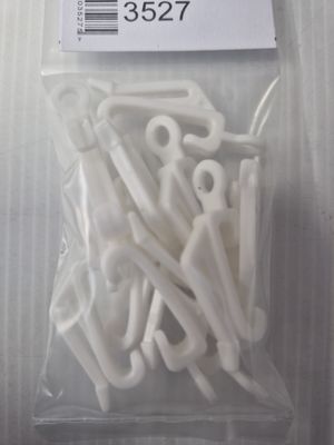 (x10)GLIDER FOR DRAPE WHITE/SILVER