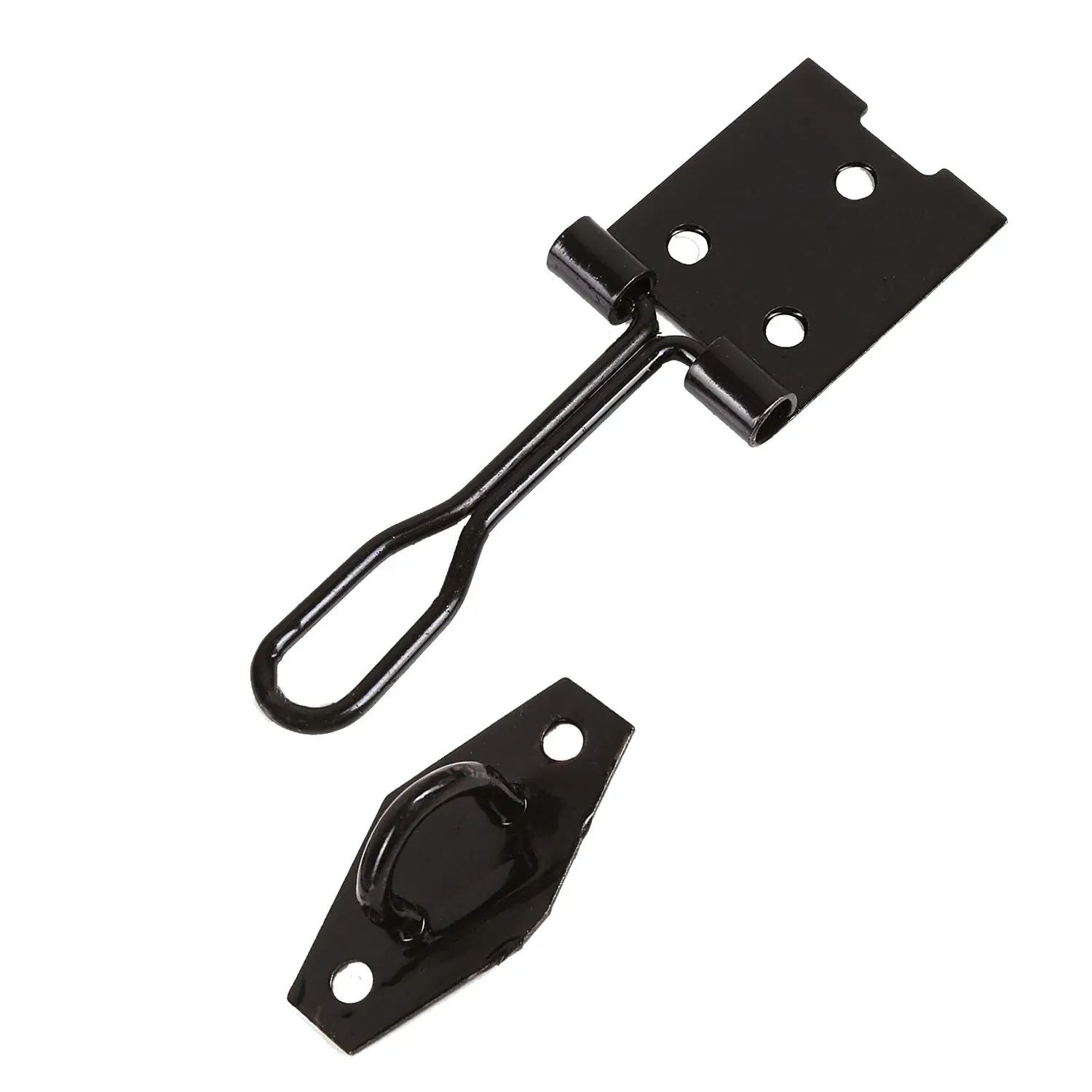 (x1)3" BLACK WIRE HASP &amp; STAPLE