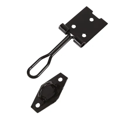(x1)3" BLACK WIRE HASP &amp; STAPLE