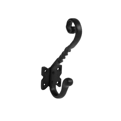 (x1)ANTIQUE HAT &amp; COAT HOOK BLACK