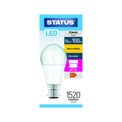 13W BC LED DIMMABLE GLS BULB
