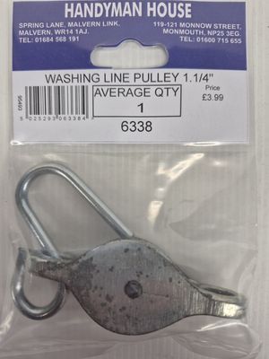 (x1)WASHING LINE PULLEY 1.1/4"