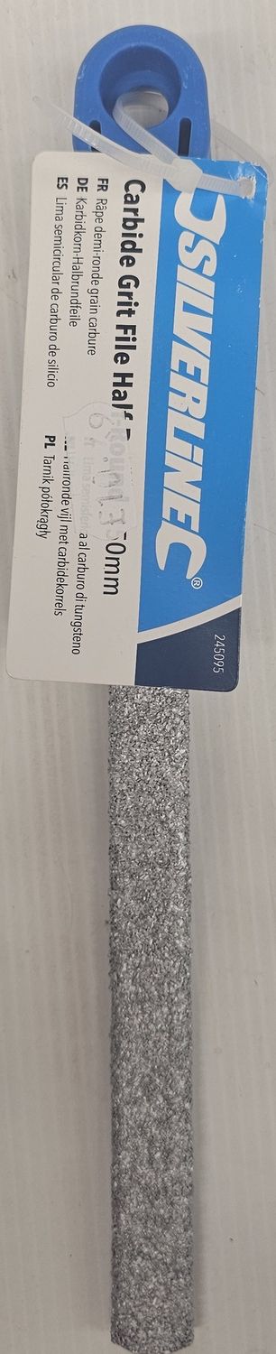 150MM CARBIDE GRIT FILE HALF ROUND