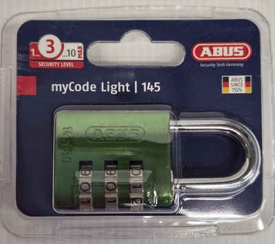 145/30 GREEN COMBINATION ALUM PADLOCK
