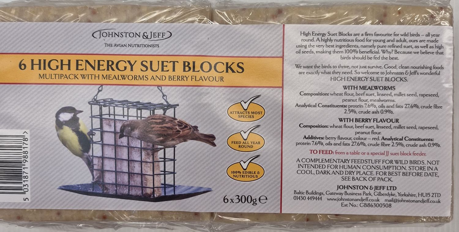 High Energy Suet Blocks 6 Pk