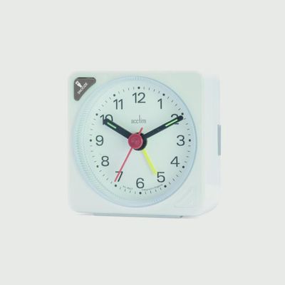 INGOT MINI TRAVEL ALARM CLOCK WHITE