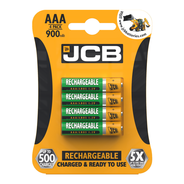 RECHARGEABLE BATTERY AAA 900MAH 4 PACK